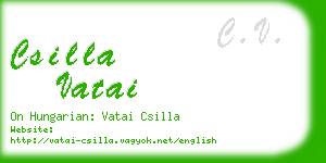 csilla vatai business card